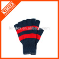 Invierno guantes fingerless raya